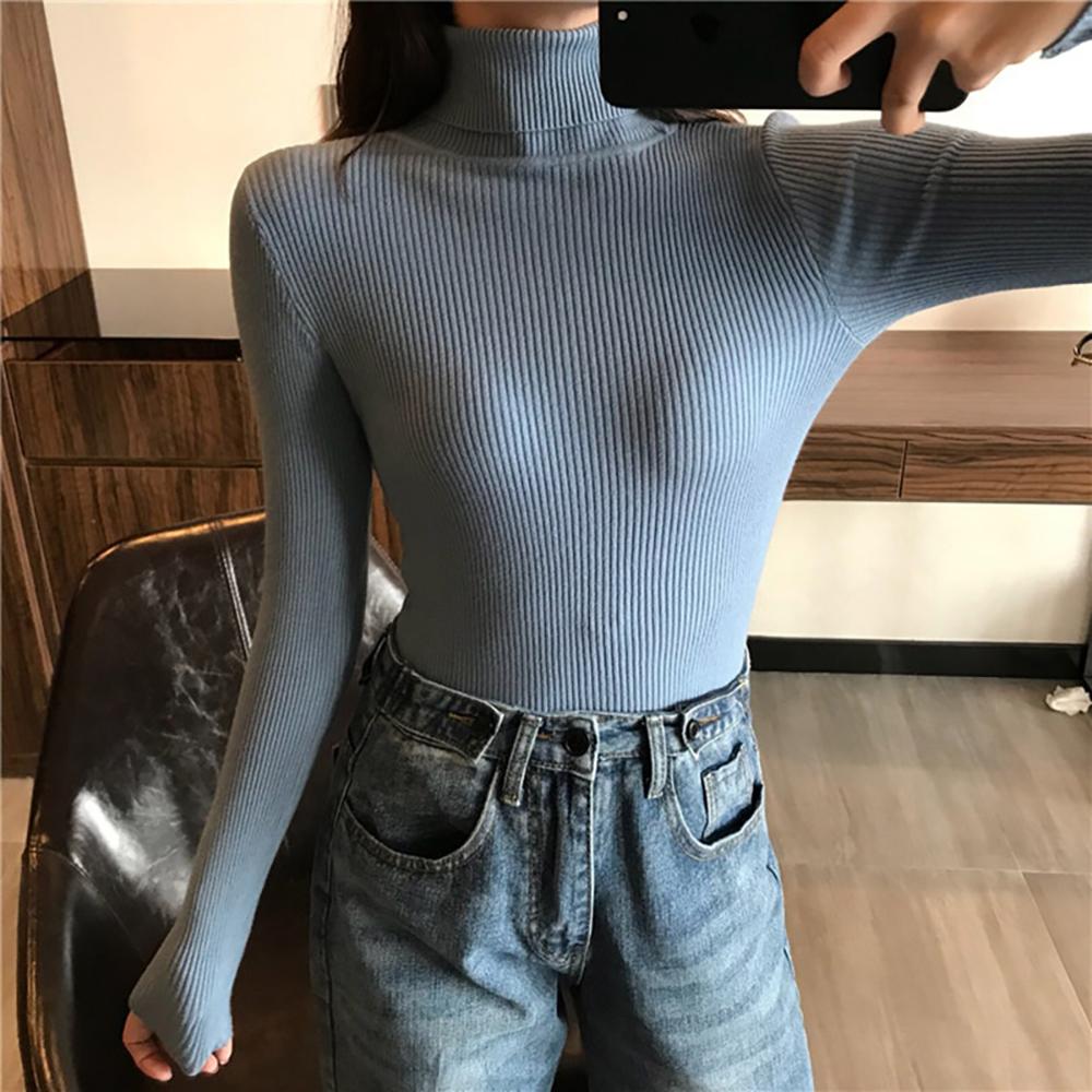 Thick and Soft Turtle Neck Long Sleeve Sweater 19