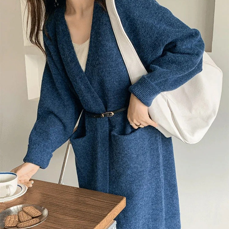 Thick and Warm Knitted Sweater Cardigan with Pockets 3