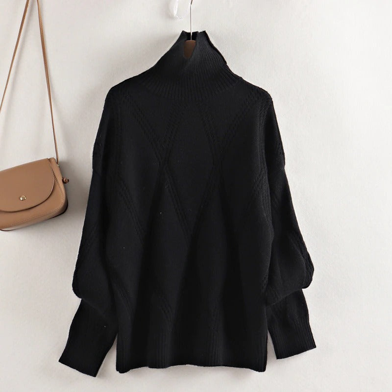Thick and Warm Winter Oversized Knitted Turtleneck Pullover Sweaters 11