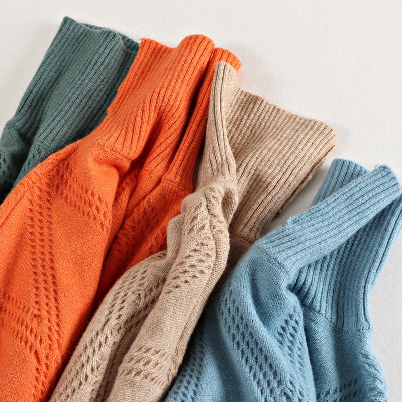 Thick and Warm Winter Oversized Knitted Turtleneck Pullover Sweaters 5