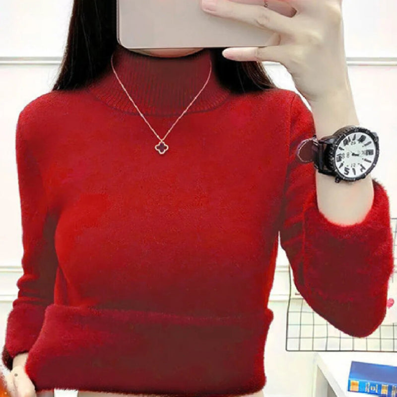 Thick and Warm Winter Pullover Turtleneck Sweater 2