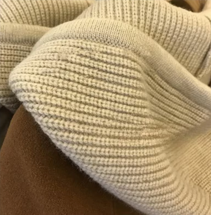 Women's Thick Hooded Jacket Grey Wool - 4