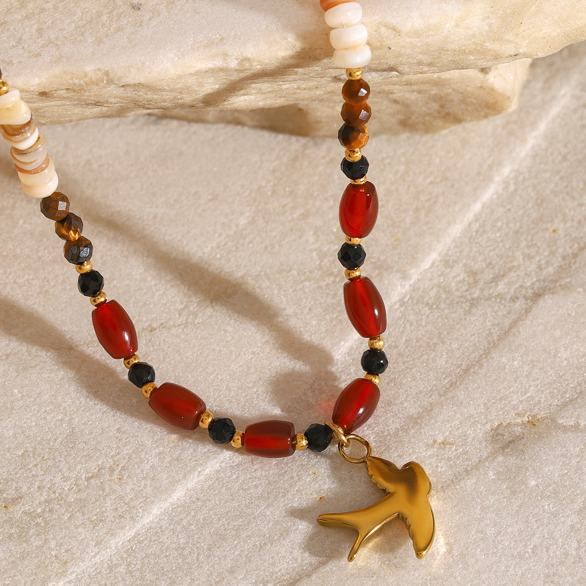 Tiger Eye Beads Necklace for Women – 18k Gold-Plated, Hypoallergenic, Water-Resistant, 16 Inch with Extension 3