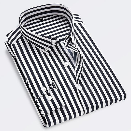 Men's Classic Striped Summer Shirt – front view | Hensley London