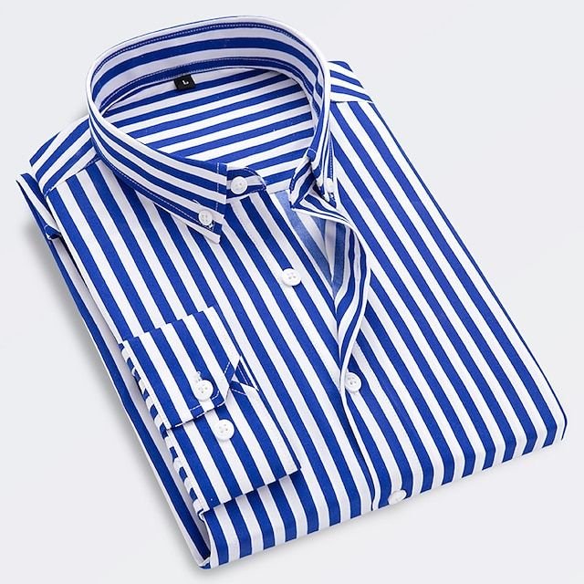 Men's Classic Striped Summer Shirt – angle view | Hensley London