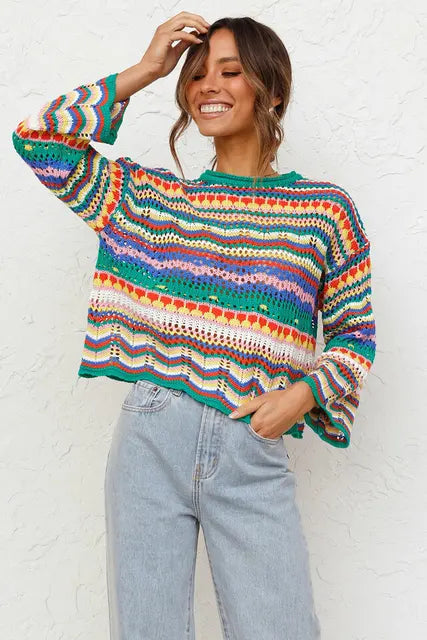 Chic Loose Stitch Sweater for Women - Perfect for Fall/Winter 1