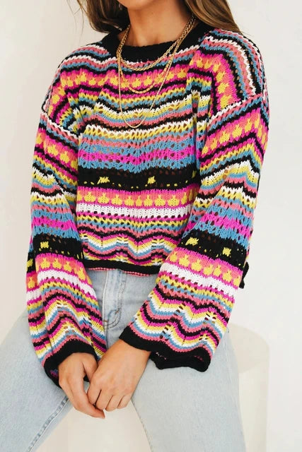 Chic Loose Stitch Sweater for Women - Perfect for Fall/Winter 2