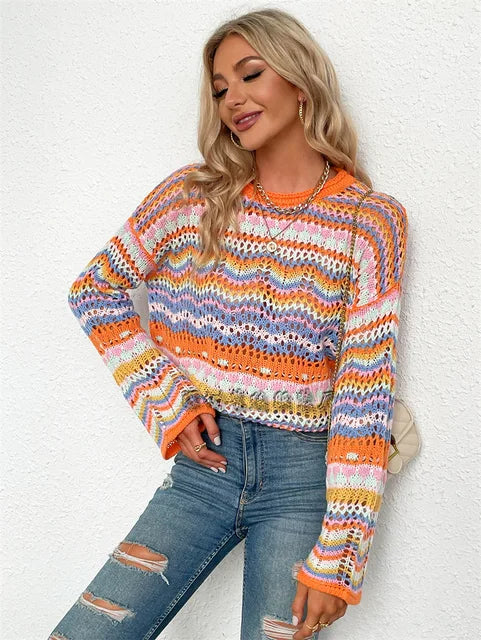 Chic Loose Stitch Sweater for Women - Perfect for Fall/Winter 4