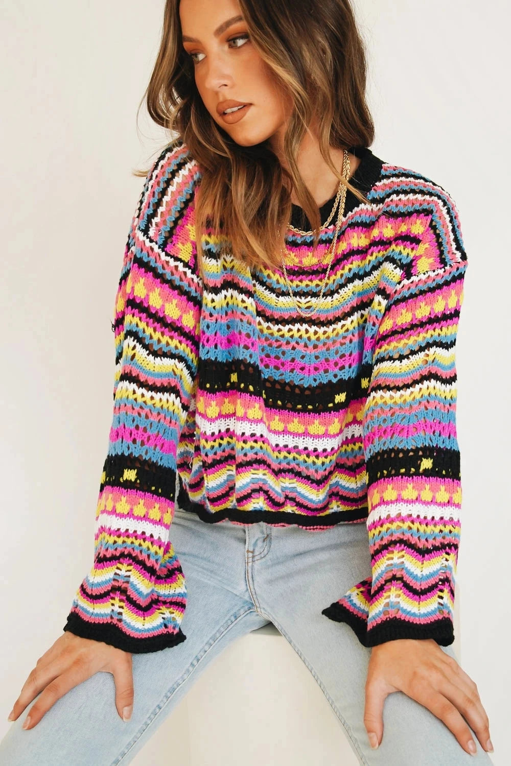 Chic Loose Stitch Sweater for Women - Perfect for Fall/Winter 5