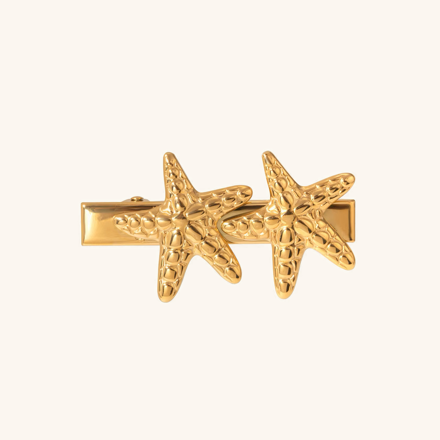 Tropical Starfish Gold Hair Clip – Hypoallergenic and Waterproof Accessory for Beachside Charm 0