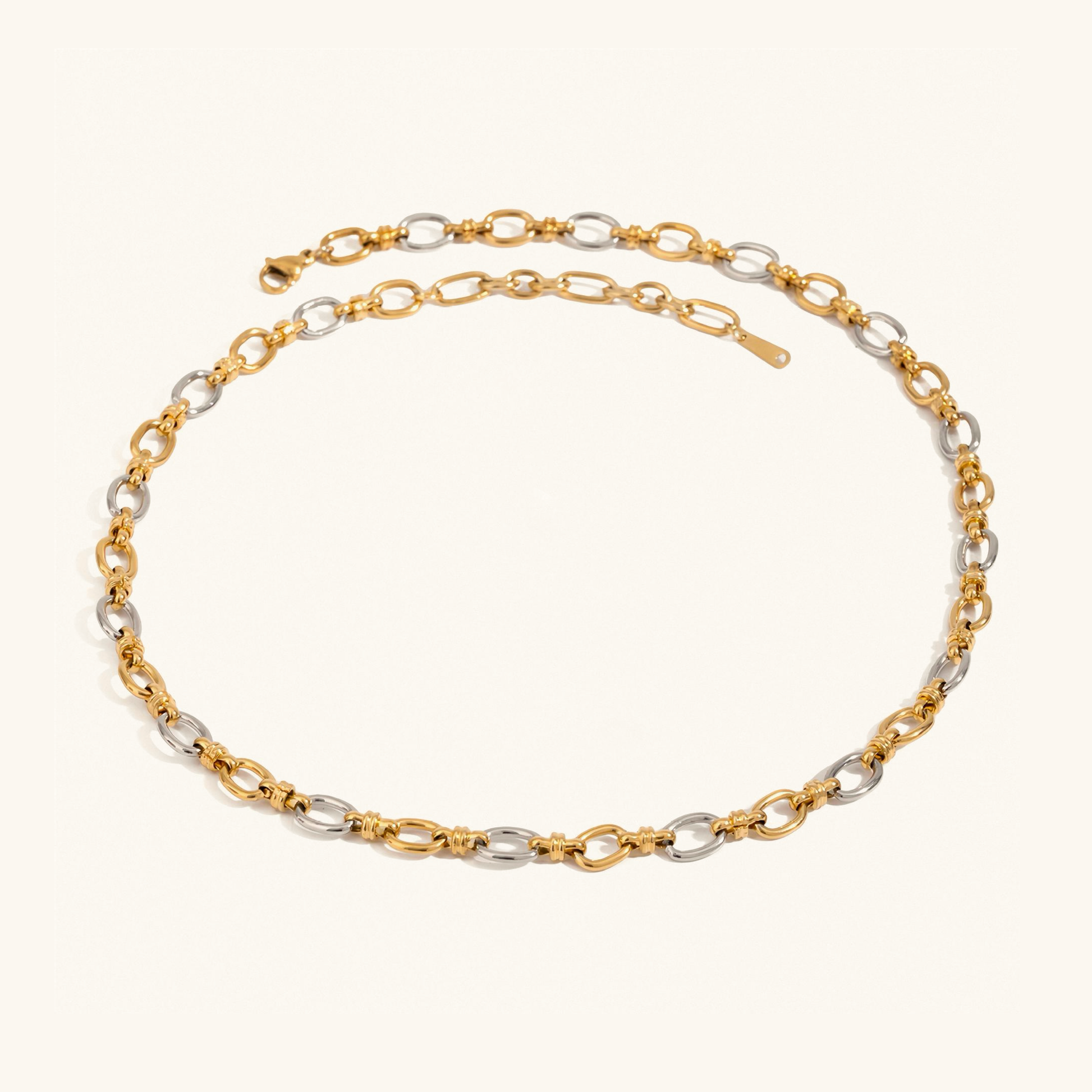 Two-Tone Gold Necklace for Everyday Wear – Waterproof and Hypoallergenic Jewelry 0