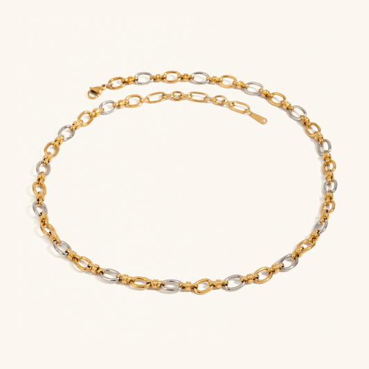 Two-Tone Gold Necklace for Everyday Wear – Waterproof and Hypoallergenic Jewelry 0