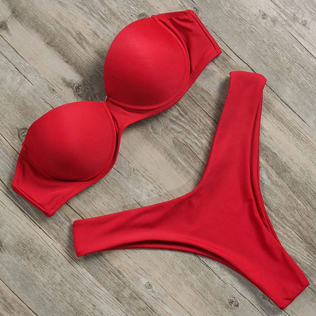 Tina Women's Strapless Ruffled Swimsuit | Stretchable and Breathable Swimwear - Image 10