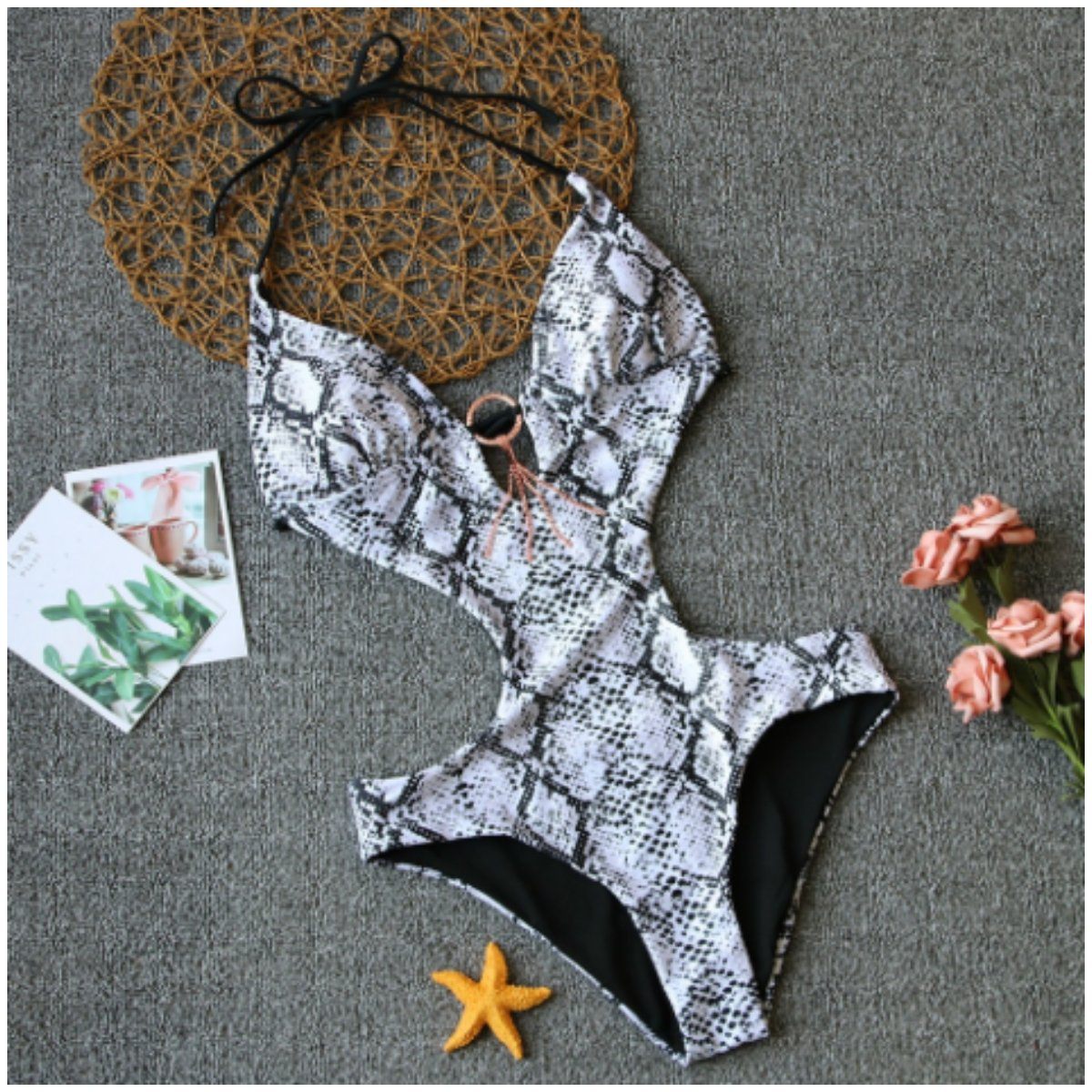 Ulyssa Women's Monokini Swimsuit | High Cut Deep V Design - Image 3