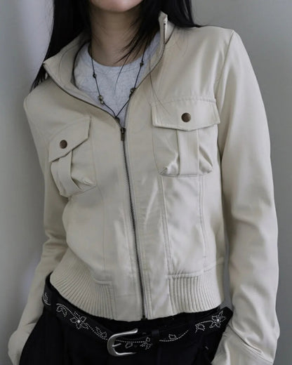 Ulysses Women's Jacket | Slim Fit, Stand Collar, Zipper Detail 1