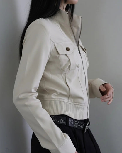 Ulysses Women's Jacket | Slim Fit, Stand Collar, Zipper Detail 2