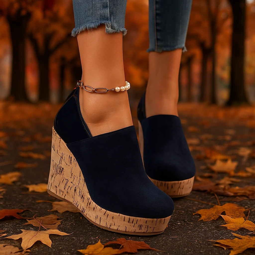 Women's Closed-Toe Wedge Slip-On Shoes in available colours – product view 2 | Hensley London