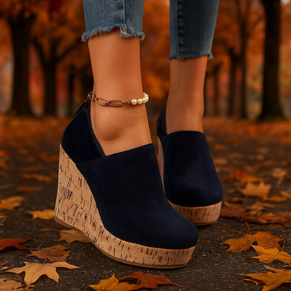 Women's Closed-Toe Wedge Slip-On Shoes in available colours – product view 2 | Hensley London