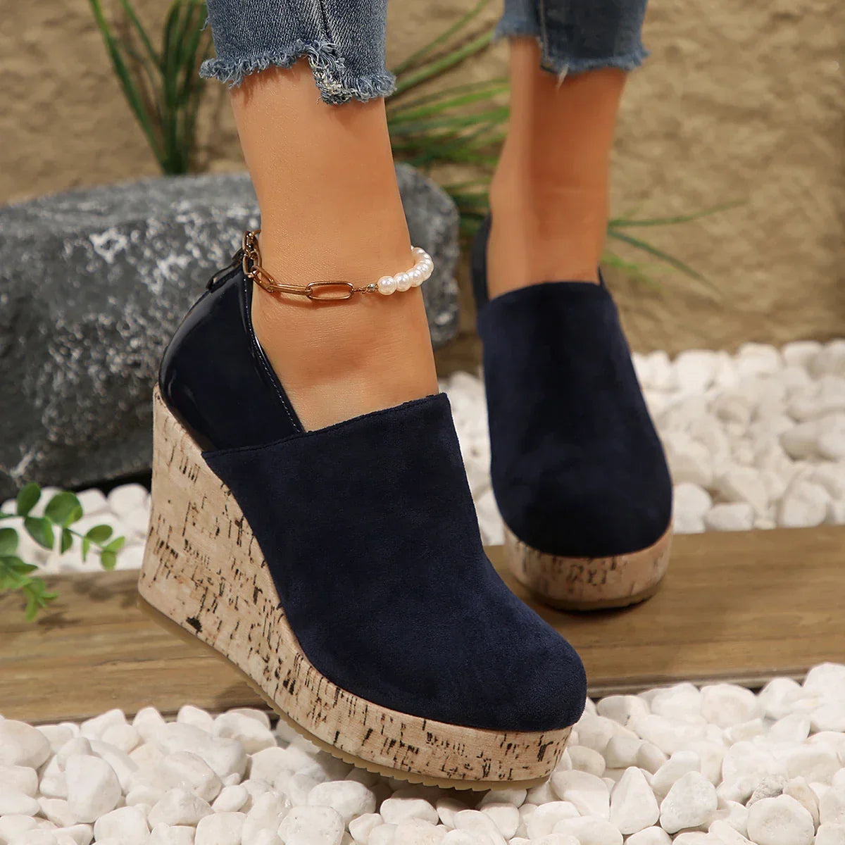 Women's Closed-Toe Wedge Slip-On Shoes in available colours – product view 8 | Hensley London