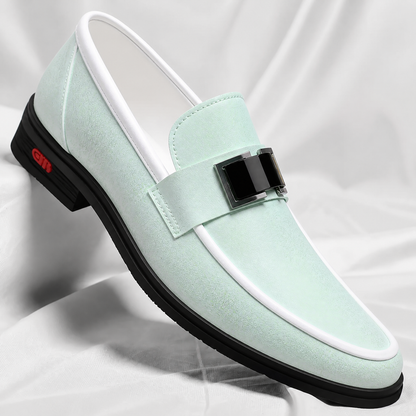 Men's Genuine Italian Leather Slip-On Loafers – product view | Hensley London