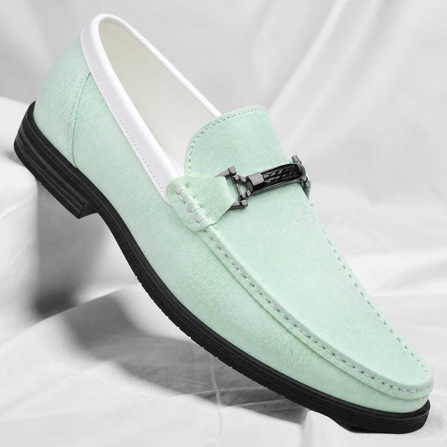 Men's Italian Leather Slip-On Loafers – product view | Hensley London