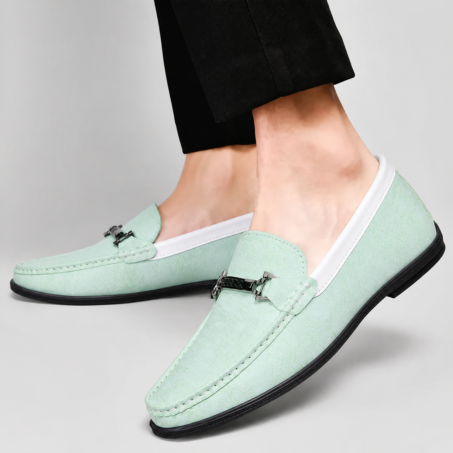 Men's Italian Leather Slip-On Loafers – product view | Hensley London