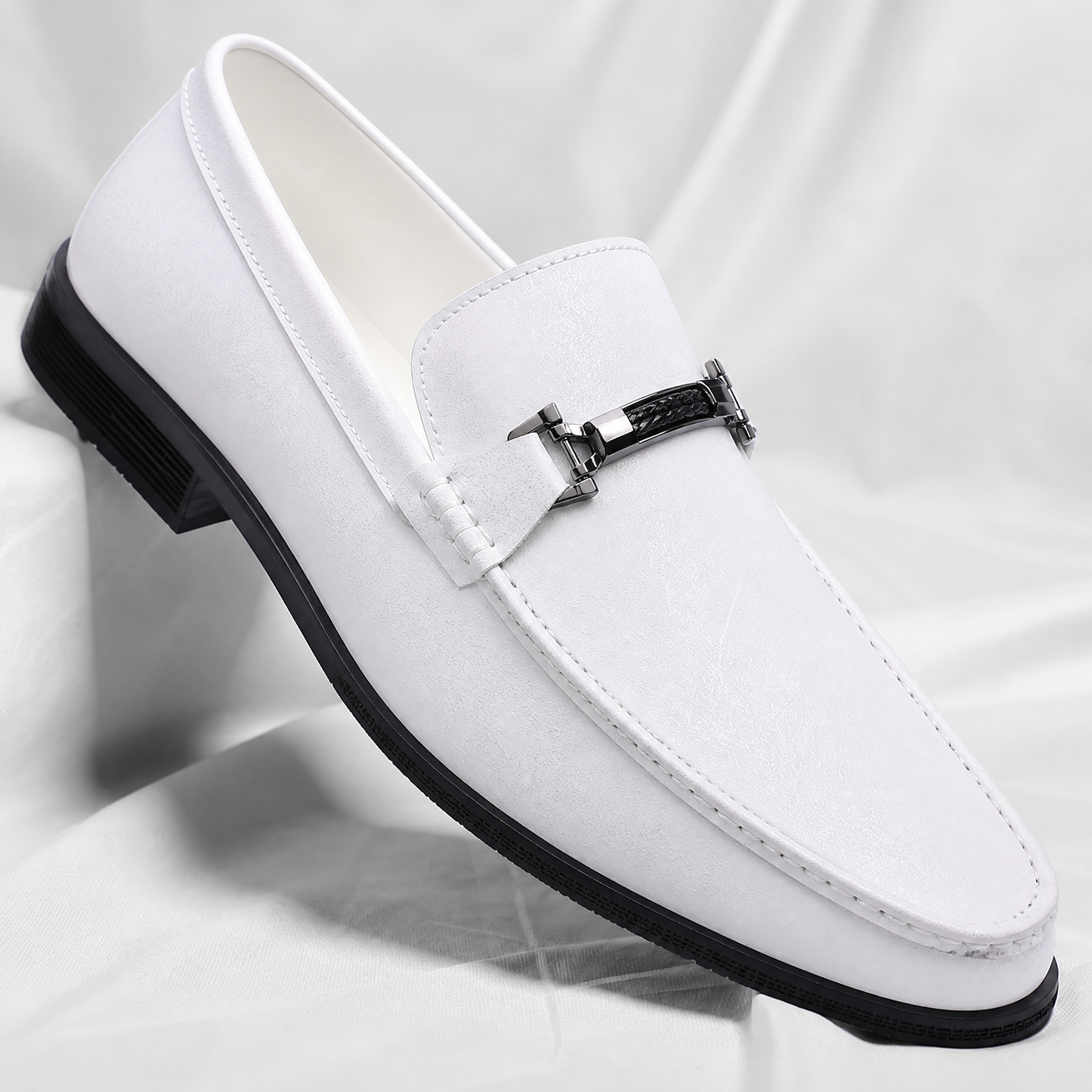 Men's Italian Leather Slip-On Loafers – product view | Hensley London