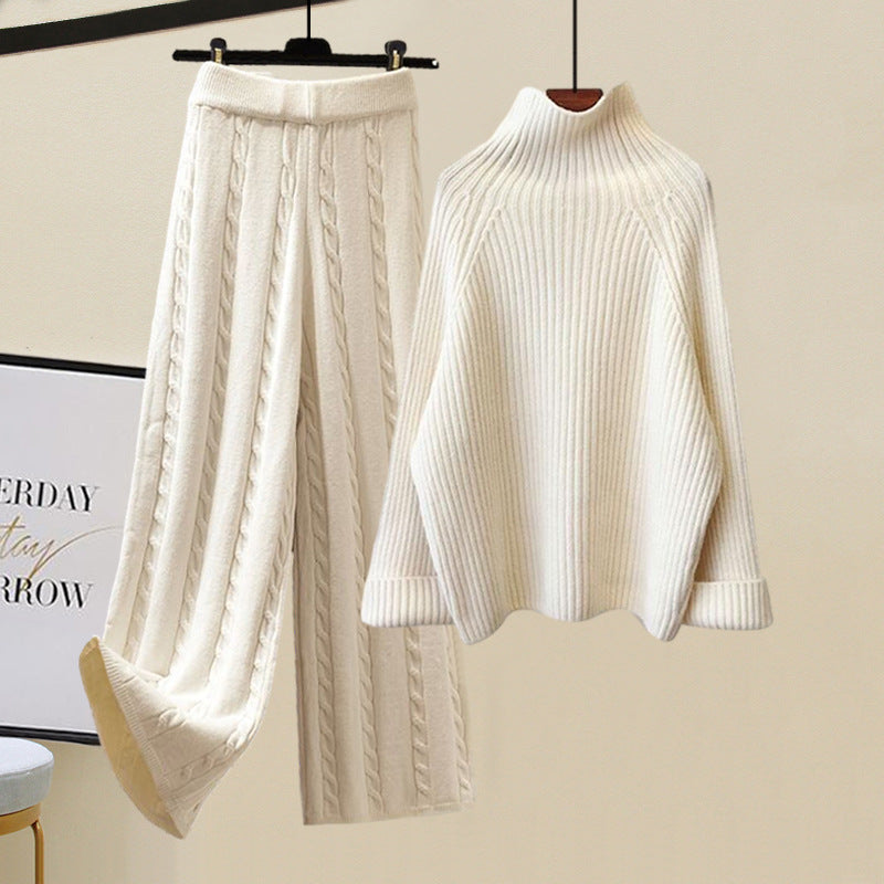 Women's Three-Piece Knit and Padded Vest Outfit Set - additional product view | Hensley London