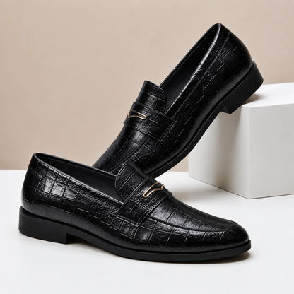 Men's Croc-Embossed Slip-On Loafers – product view 9