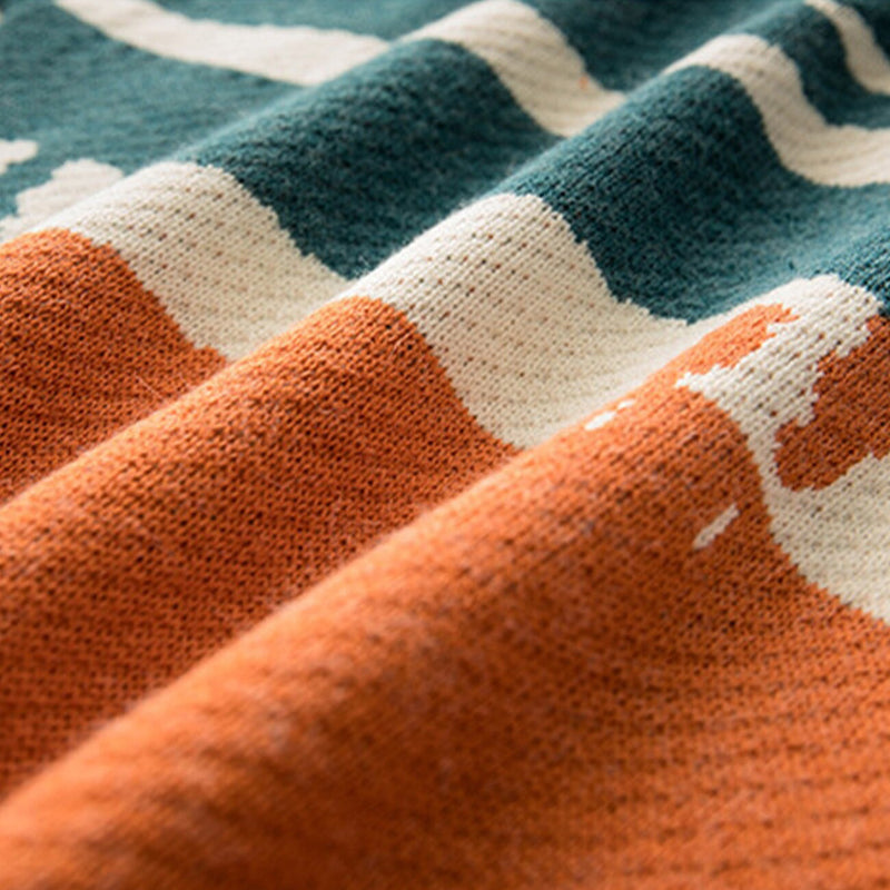 Vintage Cow Pattern Knitted Winter Loose Pullover Sweaters 1