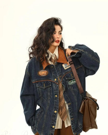 Vera Women's Utility Jacket | Vintage Embroidered Denim 3