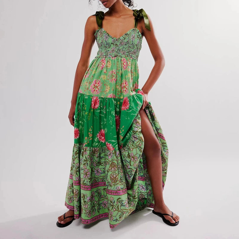 Viva Maxi Dress | Vintage Floral, Boho Style Long Dress for Women