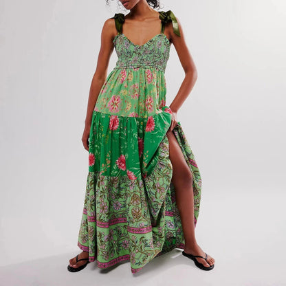 Viva Maxi Dress | Vintage Floral, Boho Style Long Dress for Women - Image 2