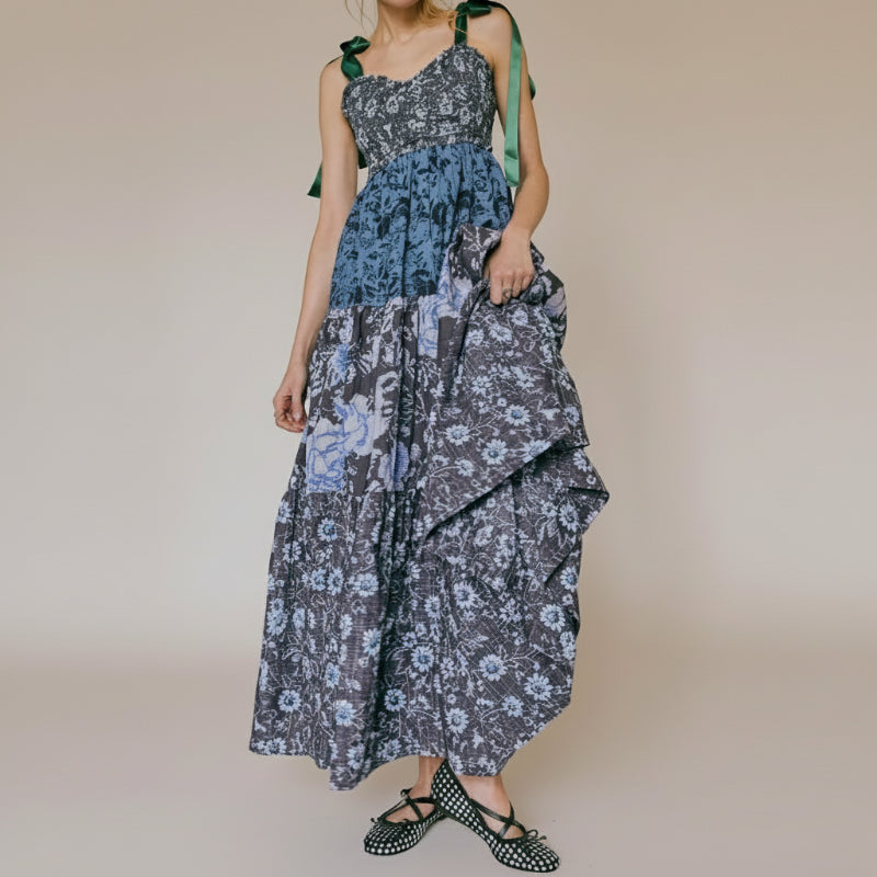 Viva Maxi Dress | Vintage Floral, Boho Style Long Dress for Women