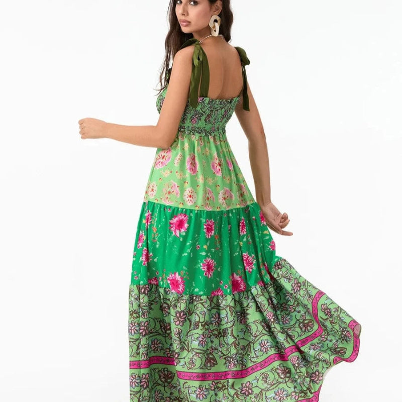 Viva Maxi Dress | Vintage Floral, Boho Style Long Dress for Women