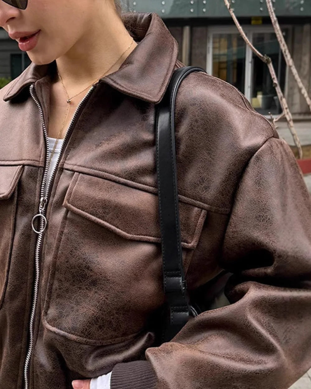 Maverick Men's Leather Jacket | Vintage Bomber Style 2