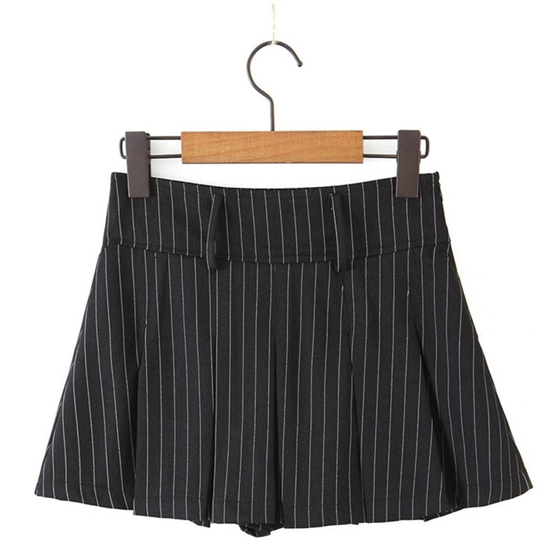 Vintage Pleated High Waist Skirts and Long Sleeve Sweater Tops 0