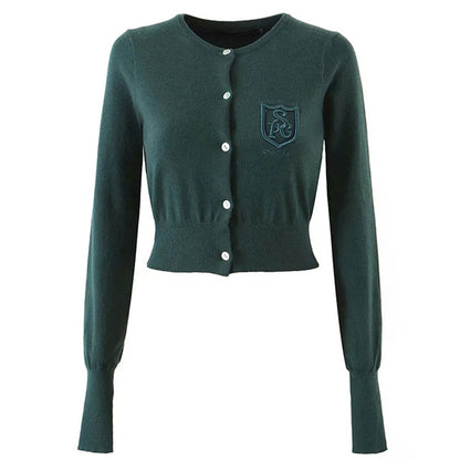 Vintage Pleated High Waist Skirts and Long Sleeve Sweater Tops 11