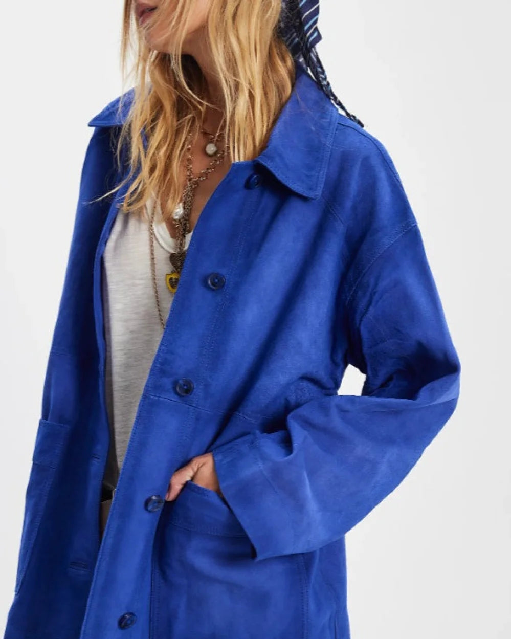 Vivi Women's Suede Jacket | Vintage Style, Loose Fit 10