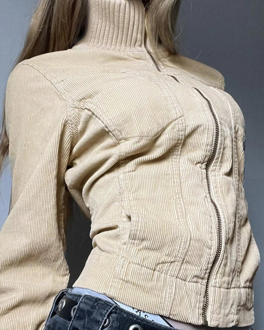 Vera Women's Utility Jacket | Solid Color, Stylish Lapel Design 2