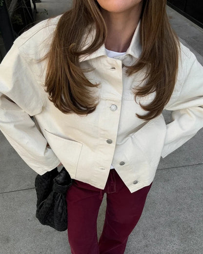 Vera Women's Jacket | Vintage Twill Denim, Loose Fit 1