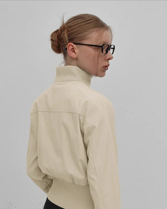 Vira Women's Jacket | Fitted Design, High Collar, Ribbed Pockets 2