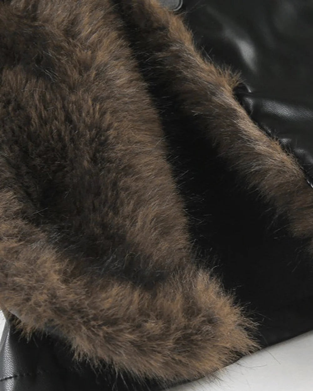 Vera Women's Cinching Jacket | Faux Leather with Furry Collar 5