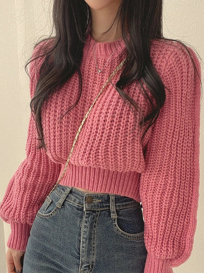 Vintage Women's Knitted Sweater - Cozy Casual Medium Length for Fall and Winter 6