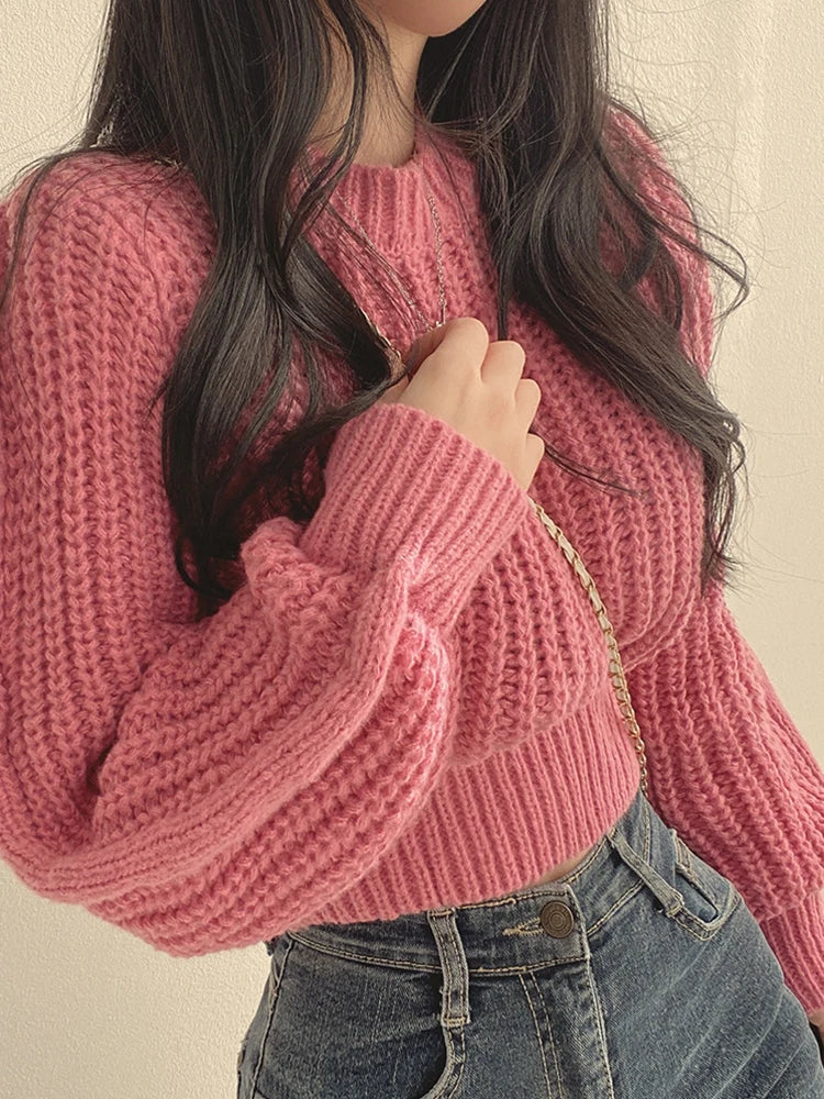 Vintage Women's Knitted Sweater - Cozy Casual Medium Length for Fall and Winter 7