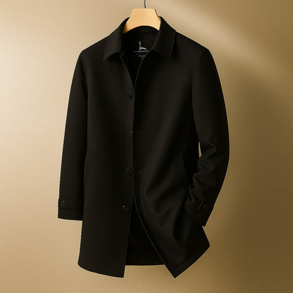 Men's Down-Filled Shell Coat - detail view | Hensley London