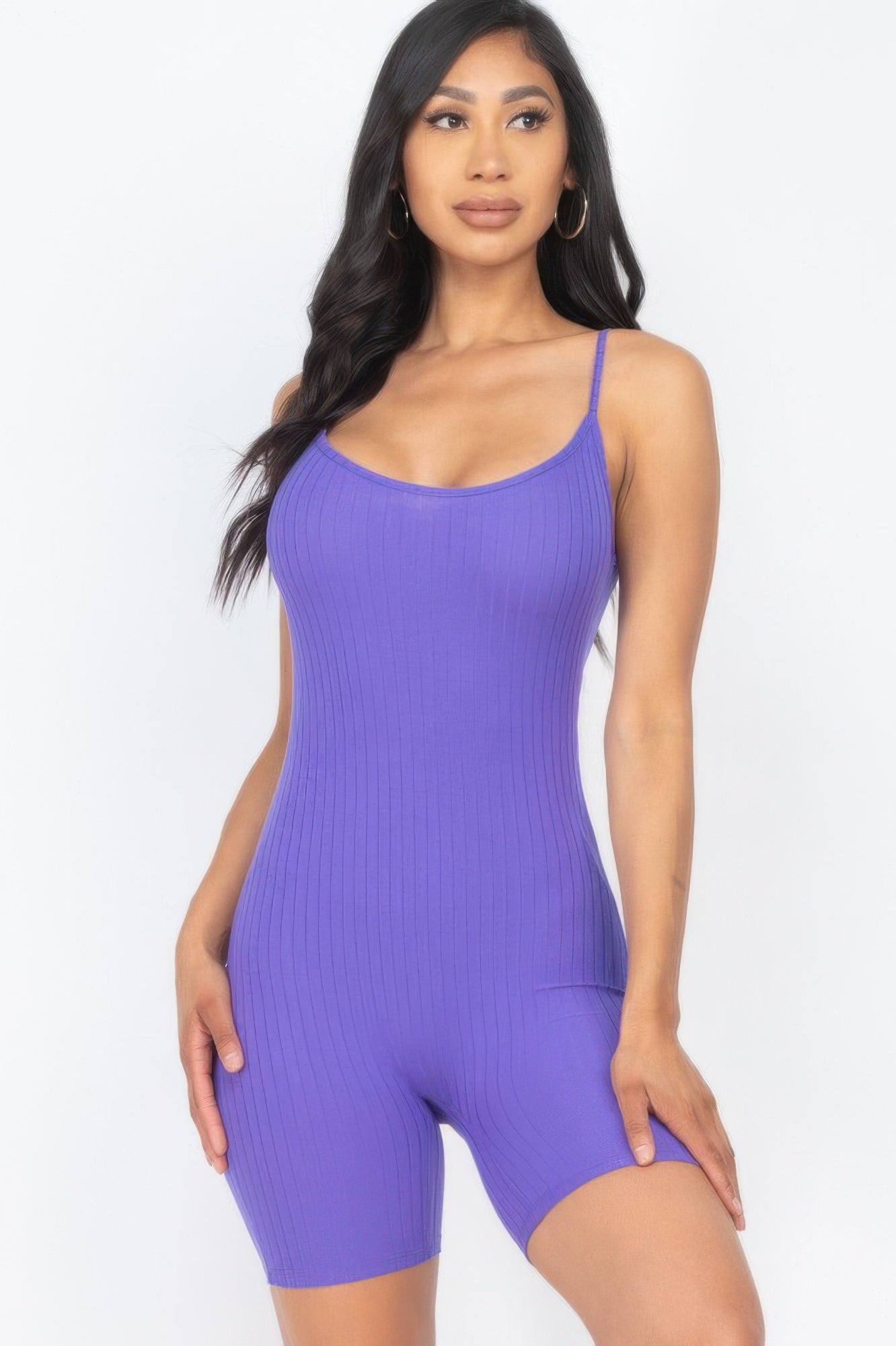 Riley Women's Jumpsuit | Ribbed Knit, Body-Hugging Fit - Image 3