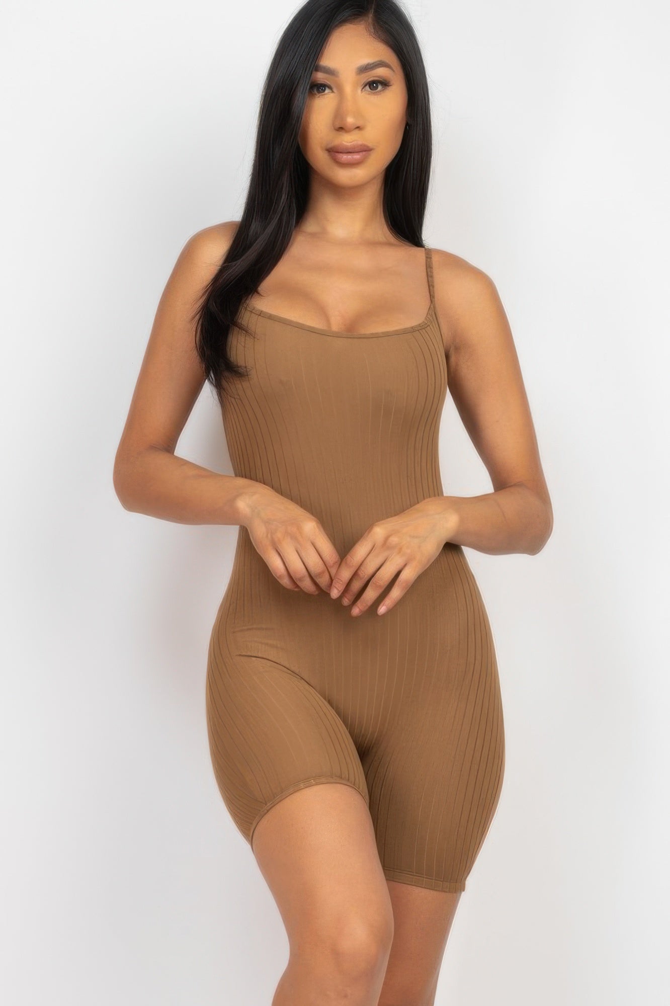 Riley Women's Jumpsuit | Ribbed Knit, Body-Hugging Fit - Image 8