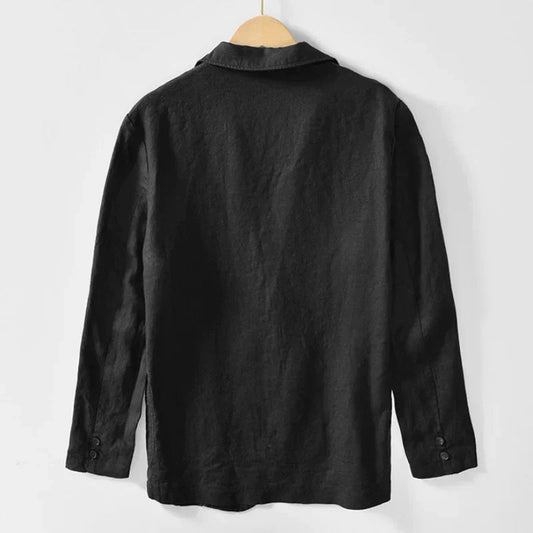 Men's Casual Blazer Gray Polyester Sport Coat - 2