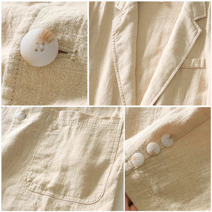 Men's Casual Blazer Gray Polyester Sport Coat - 3